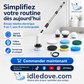 Brosse de nettoyage rotative électrique améliorée avec écran LE