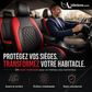 📢📢50% DE RÉDUCTION !! ⏰ Ensemble de 9 housses de siège auto en cuir – Ajustement universel, durables & faciles d'entretien – Parfaites pour le confort & la protection en voiture 🚗