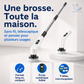 Brosse de nettoyage rotative électrique améliorée avec écran LE
