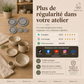Gabarit pour pied de poterie et outil de centrage pour le parage de l'argile
