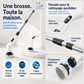 Brosse de nettoyage rotative électrique améliorée avec écran LE