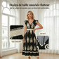 🎑50 % de réduction ✨Robe longue fluide à col en V et imprimé baroque pour femme