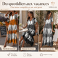💖Dernier jour, 50 % de réduction💖Robe décontractée à col en V et dégradé pour femme