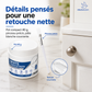 Pâte de retouche pour meubles blancs avec pincea