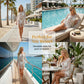 👗 50% DE RÉDUCTION ! ✨ Paréo de plage bohème au crochet avec des pompons – Crochet ajouré raffiné, silhouette fluide et franges ludiques 🌊