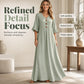 👗 50% DE RÉDUCTION ✨ Robe longue ample col V – Fluide, drapé doux & polyvalente – Parfaite du jour au dîner – élégante et confortable 🌙🌸🌿