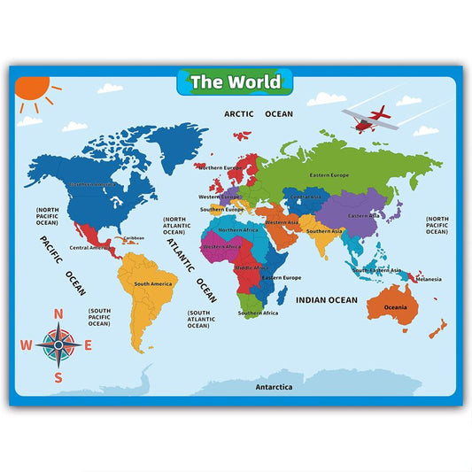 🎁📖 Stock limité ! Carte murale éducative pour enfants, apprentissage ludique, décoration chambre colorée et pratique ✨