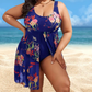 Maillot de bain une pièce à imprimé floral pour femm