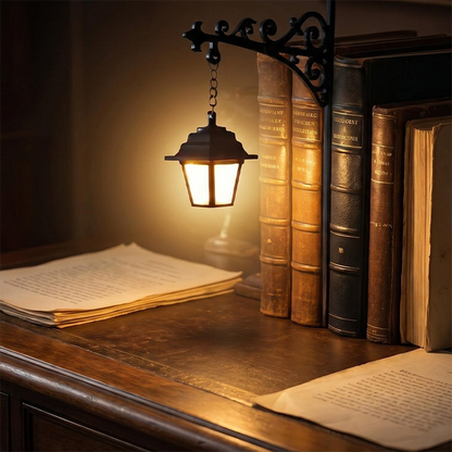 Lampe-serre-livres miniature en forme de lampadaire rétro