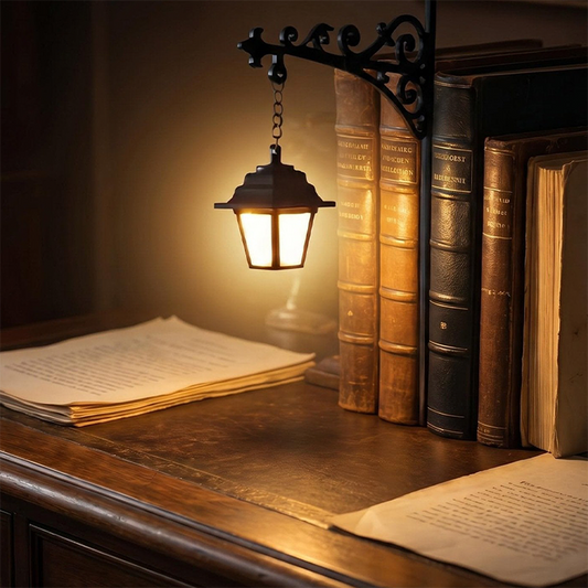 Lampe-serre-livres miniature en forme de lampadaire rétro