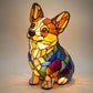 Lampe de table LED en forme de chiot avec effet « color-blocking »