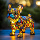 Lampe de table LED en forme de chiot avec effet « color-blocking »
