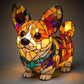 Lampe de table LED en forme de chiot avec effet « color-blocking »