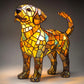 Lampe de table LED en forme de chiot avec effet « color-blocking »