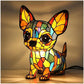 Lampe de table LED en forme de chiot avec effet « color-blocking »
