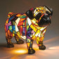 Lampe de table LED en forme de chiot avec effet « color-blocking »