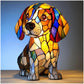 Lampe de table LED en forme de chiot avec effet « color-blocking »