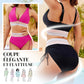 🔥Achetez-en 2, la livraison est offerte💃Ensemble de bikini à taille haute et effet amincissant, avec motif color block