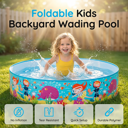 Piscine gonflable pliable pour enfants, à installer dans le jardin