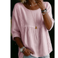 Women's Lace V-Neck 7/8 Sleeve Blouse
